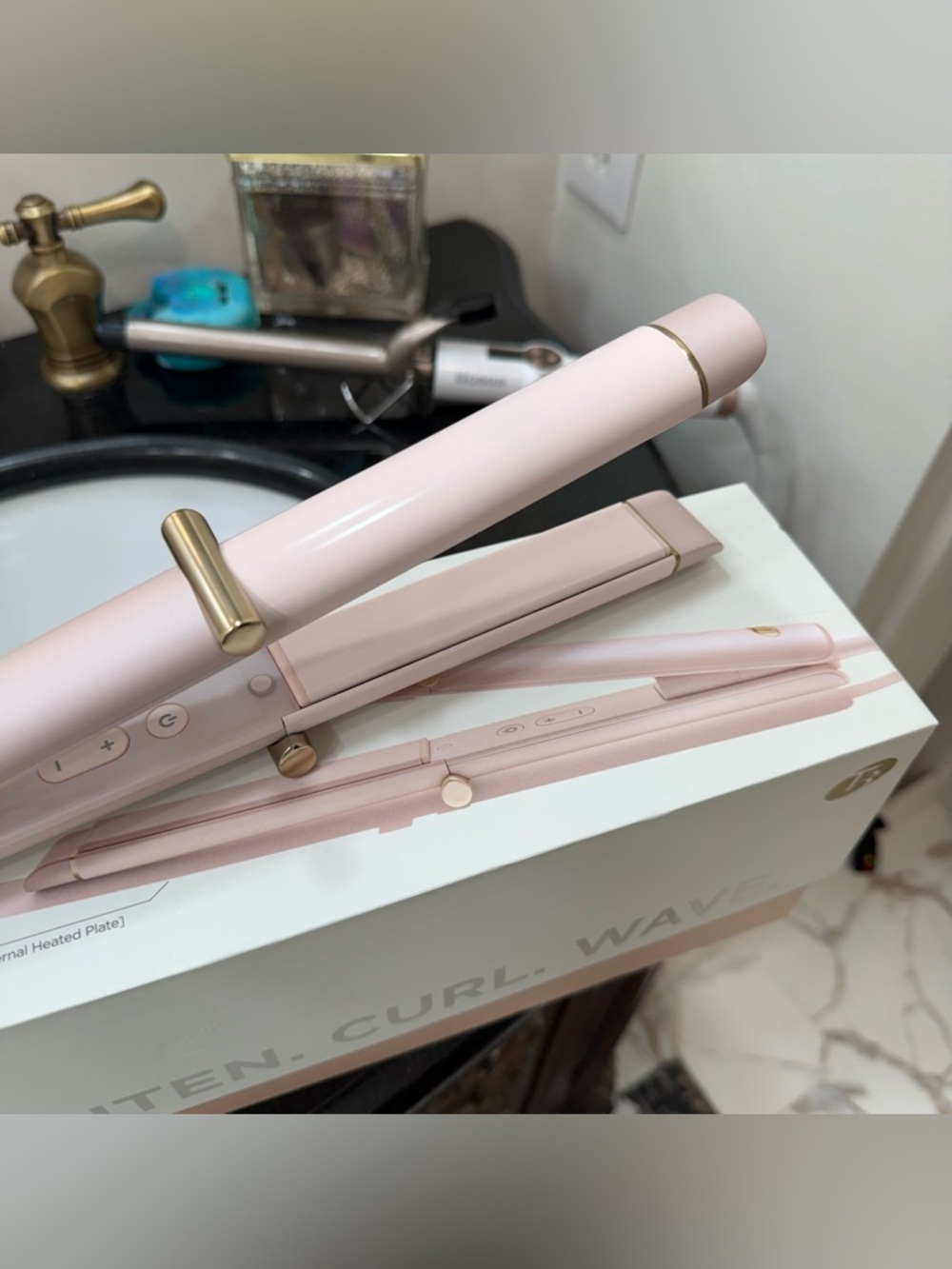 T3 Curling Straightener 2-in-1 Hair Styler - Pink - Picture 4 of 5